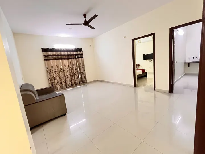 Hallway, stairs and lobby at 7 Hills Service Apartments